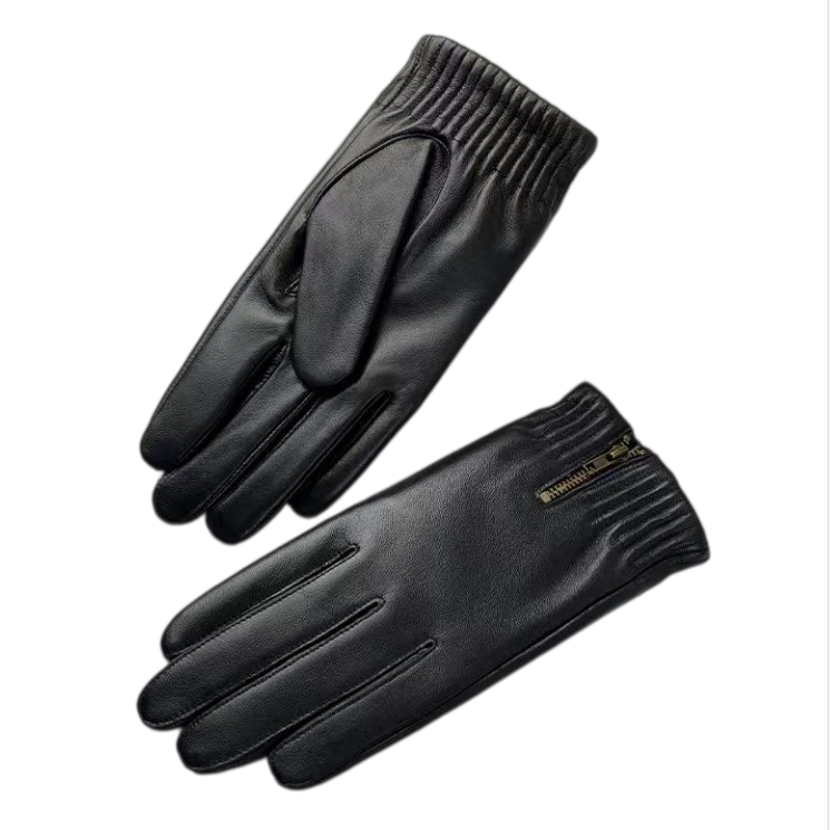 Leather Driving Glove - Winterdikke warme retro handschoenen, zwarte handschoenen
