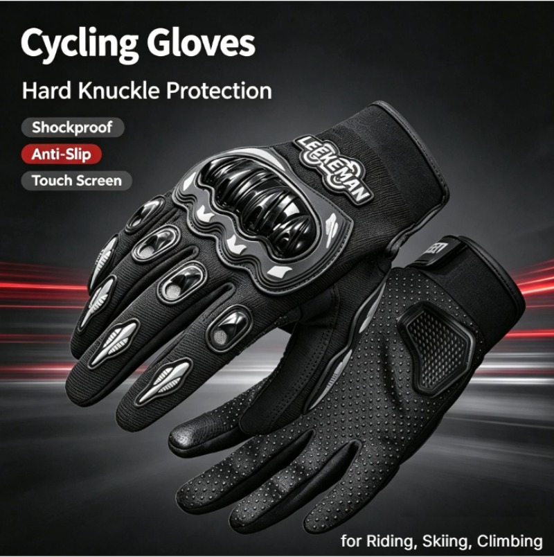 Motorcycle Glove Knuckle - Antislip, schokbestendige motorhandschoenen, met harde knokkelbescherming,