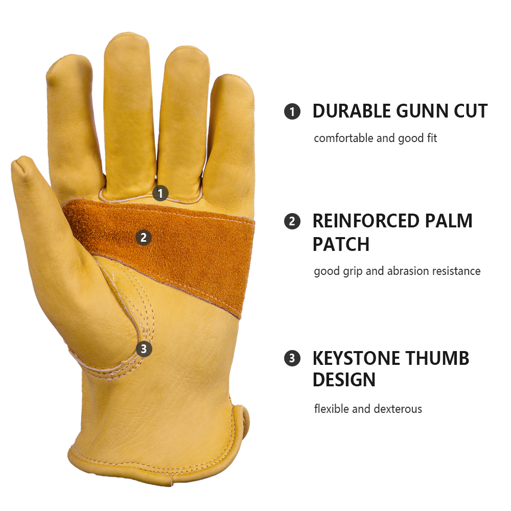 1 paar leren werkhandschoenen, - Leather Driving Glove recensie en prijs