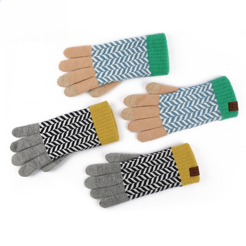 Herfst Winter Wol Kleurblok Ge - Wool Glove Lined recensie en prijs